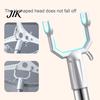 Adjustable Clothes Hanger Stand Pole Stainless Steel U-shaped Fork Retractable Telescoping Rod Hook for Hanging Heavy-duty Garments Strong Load