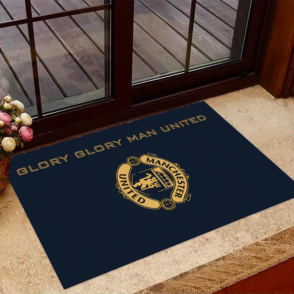 Glory Glory Man United Themed Floor Mat Nonslip Mat Decorative For Living Room Game Room Doormat Machine Washable Vintage Decorative
