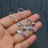 Pink kunzite Gemstone Handmade 925 Sterling Silver Jewelry Earring