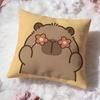 Hot Capybara Cushion Cover Soft Washable Pillow Case Multi-Scene For Couch Bed Travel Office Use