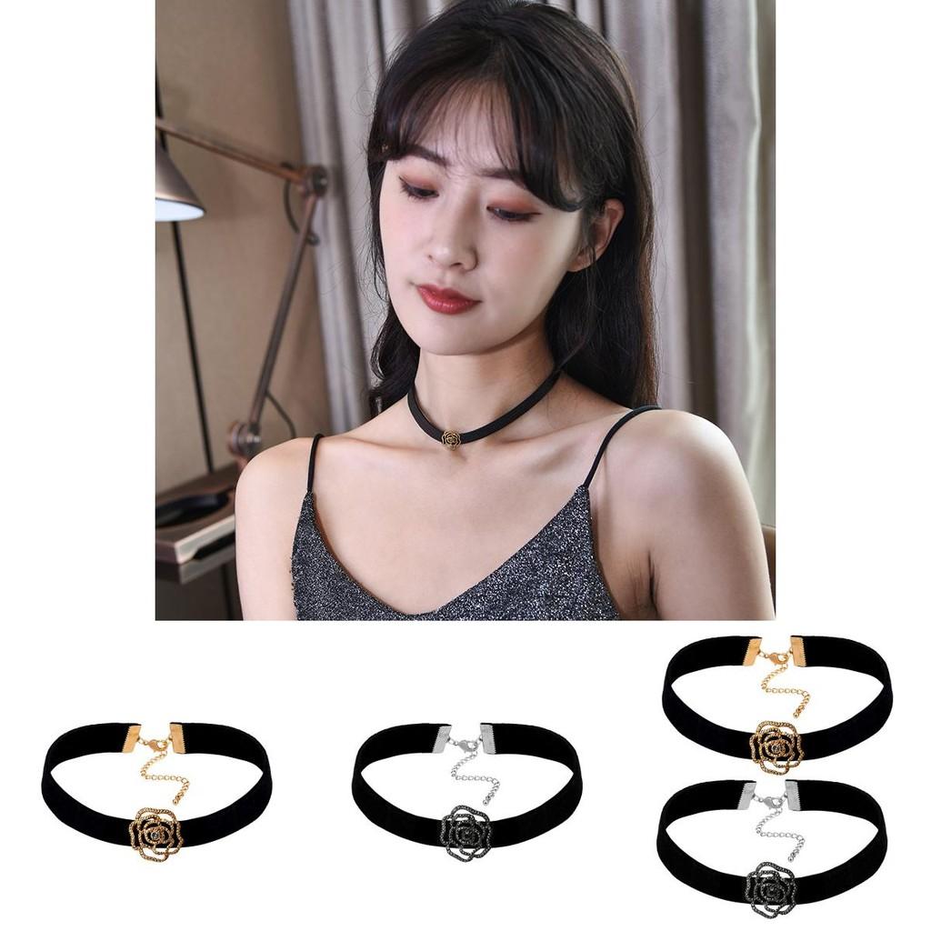 Schicker roségoldener Hals-Choker für Damen Einzigartiger floraler Stil Weiches Leder und verstellbare Länge