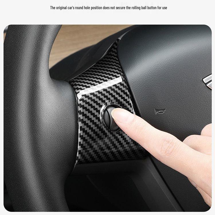 YZ Tesla Model Y/3 Steering Wheel Button Sticker Protective Film - Interior Accessories