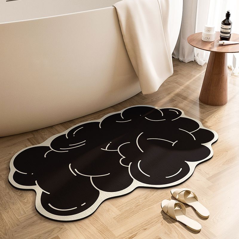 special-shaped floor mat toilet absorbent foot mat toilet door soft foot mat non-slip and dirt-resistant carpet