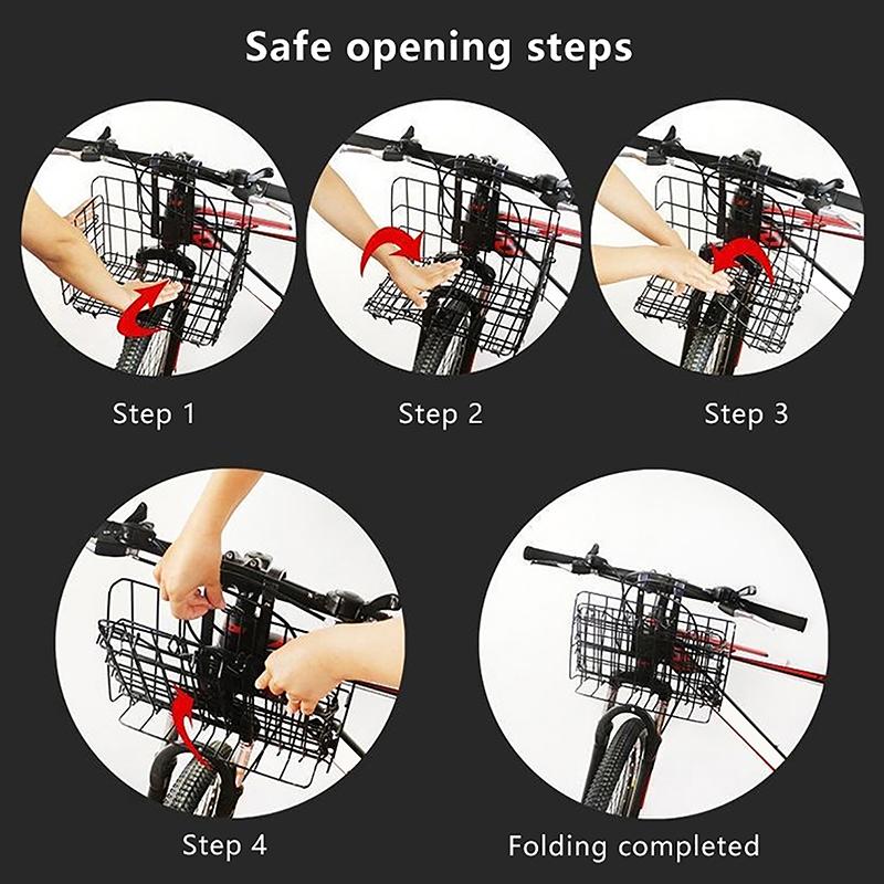 Mountain Bike Folding Storage Basket Bike Basket Front And Rear Hanging Thin Side Trailer Basket Bike Accessories Bike Basket
