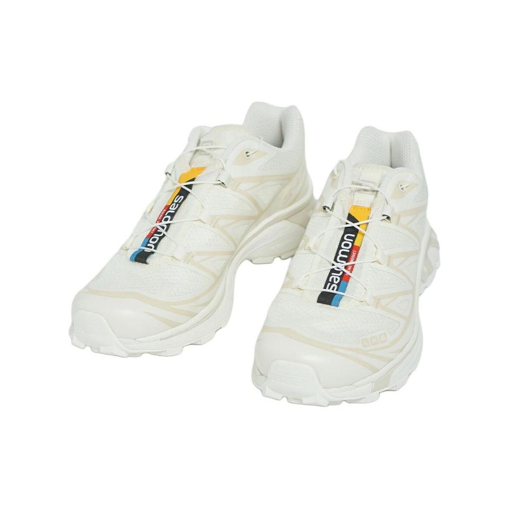 SALOMON XT-6 Protiskluzové Odolné Pohodlné Outdoorové Funkční Boty s Nízkým Svrškem Unisex Boty Bílé Béžové 474453