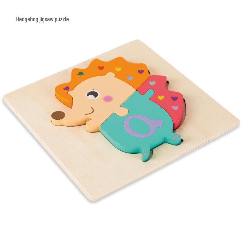 3D Wooden Puzzle Blocks for Toddlers: Educational Snap Fit Toys for Ages 3-6, Boys and Girls