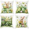Easter Pattern Home Decor Pillow Cover Bedroom Living Room Sofa Decoration Polyester Cushion Cover With Zipper