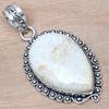 Pendant Fossil Coral Gemstone Valentine'Day Gift Silver Jewelry 2.25"
