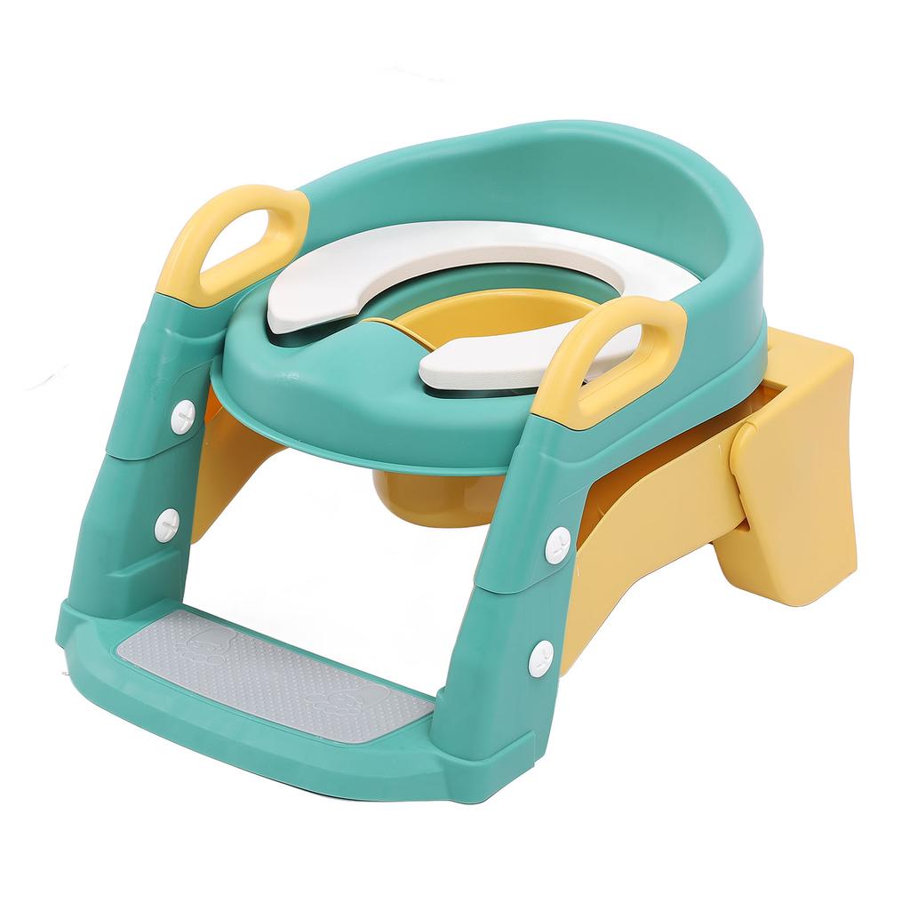 3 In 1 Folding Potty Training Seat with Step Stool PU Anti Slip Ladder Potty Training Toilet for