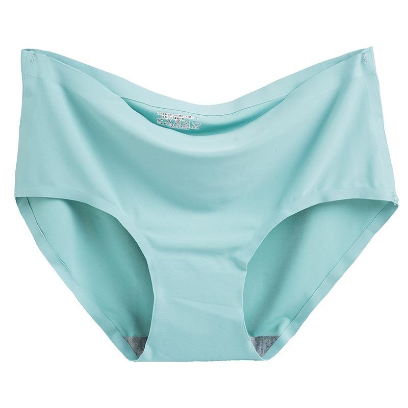 Women's Ice Silk Underwear Seamless Underwear One-piece Underwear Breathable Mid Waist Sexy Women's Underweartriangular Underwear Head