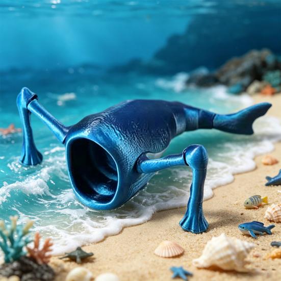 Meeresfresser Statue 3D Gedruckt Flexibel Gelenkig Fidget Spielzeug Tiefsee Kreatur Sammlerstück Ozean Thema Schreibtisch Dekoration für Stress Angst Linderung