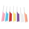 7 Colors Rat Tail Comb Set Fine Tooth Hairdressing Stainless Steel Pintail Heat Resistant Tail Parting Comb