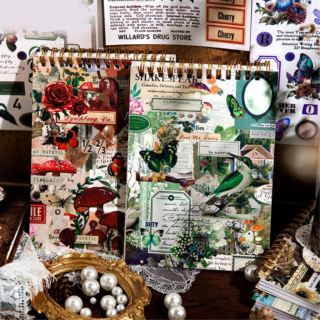 Retro Scrapbooking Stickers Scrapbooking Decorative Stickers Aesthetic Stickers for Scrapbooking Diary Planner Journal