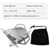 Windproof Triangle BBQ Grill Foldable Disassembly Stainless Steel Stove Portable Outdoor Camping Picnic Barbecue Cooking Tool