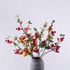Pomegranate 9-Head Artificial Flowers Green Plant for Wedding Décor, INS Style Simulation Flowers Clearance