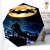 1pc Batman's Handsome Back Automatic Folding Umbrella - Compact 8-Rib Design, Durable Plastic & Iron1221L