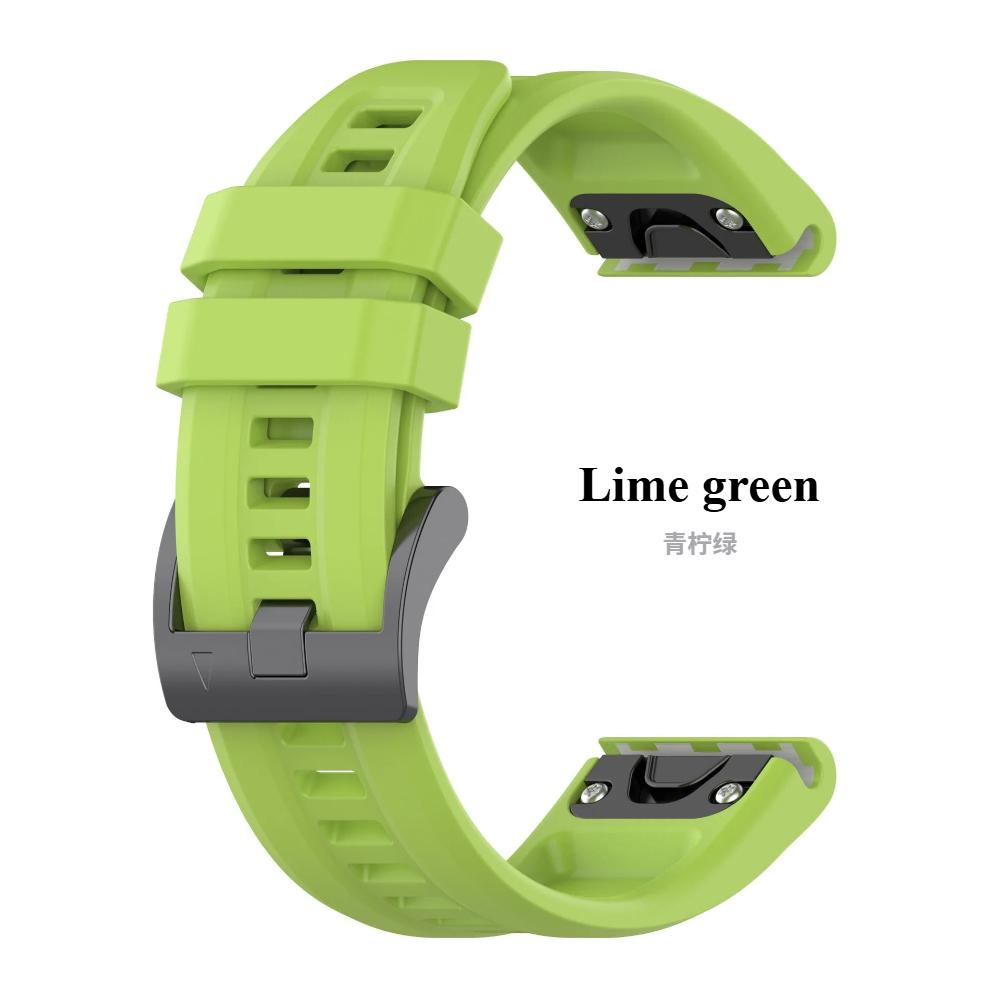 26mm 22mm 20mm QuickFit Silicone Strap For Garmin Fenix 8/Tactix 8/Enduro3/Fenix E 7X Bracelet Wristband Forerunner 965/955 Band
