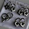 Eye Catching Hoop Earrings Stainless Steel Plum Blossom/Star/Moon/Heart Earring