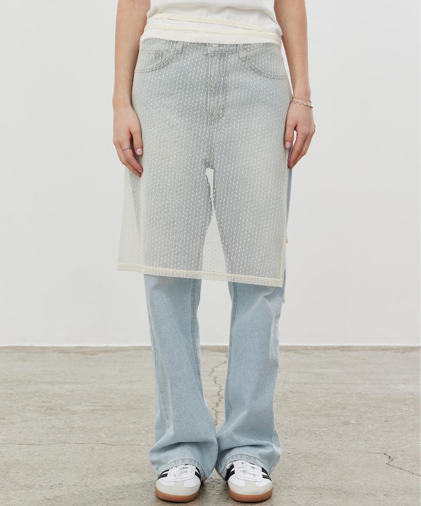 Itove Seoul See-Through Layered Wrap Skirt Cm