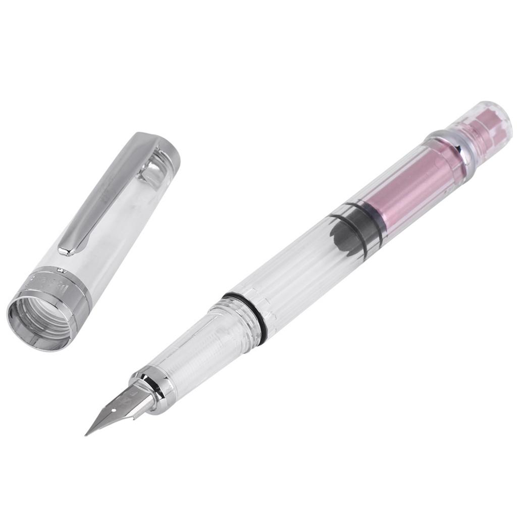4Pcs 0.5mm F Point Transparent Fountain Pen Stationery Supplies for Office Home Daily Writing