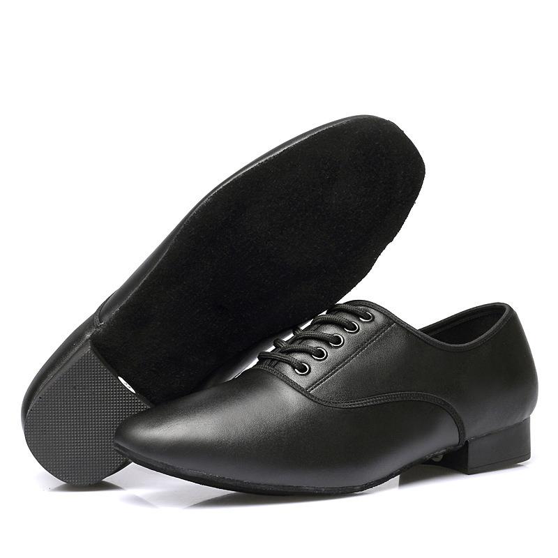 Herren Tanzschuhe aus echtem Leder, internationaler Standard, Tanzparty, Latein, Tango, lateinamerikanischer Tanz, Absatz 2 cm