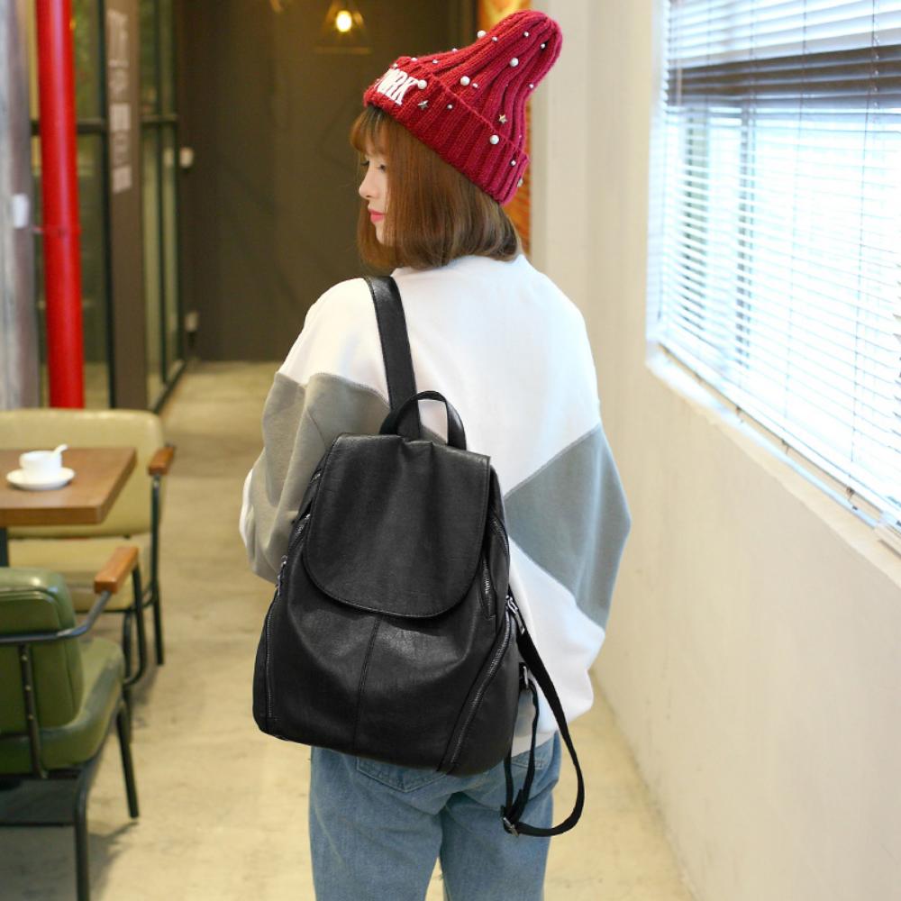 Женский рюкзак из мягкой кожи большой вместимости — фото 4