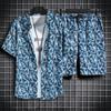 Abbigliamento da spiaggia per uomo Set da 2 pezzi Camicia hawaiana e pantaloncini ad asciugatura rapida Set Abbigliamento moda uomo Stampa Abiti casual estivi