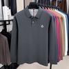 100% Pure Cotton High-End Brand Men'S Long Sleeved Polo Shirt Autumn Fashion New Luxurious Original Embroidery Top Golf T-Shirt