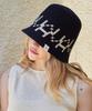 Bajal Va Digital Logo Jacquard Summer Bucket Hat Black