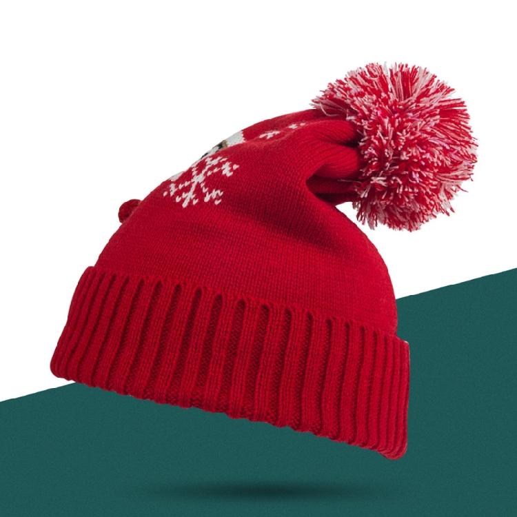 Trendy Santa Claus Beanie Hat Windproof Elk Knit Hat Wool Hat All-match Winter