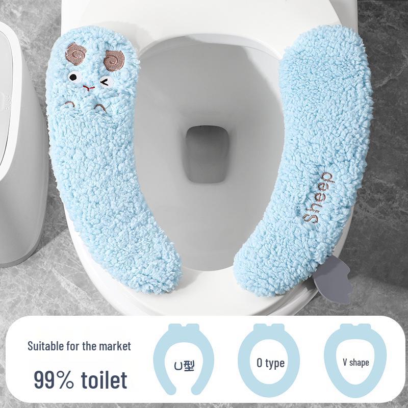 Universelles Cartoon Verdicktes Toilettensitzkissen - Warme Klebepads