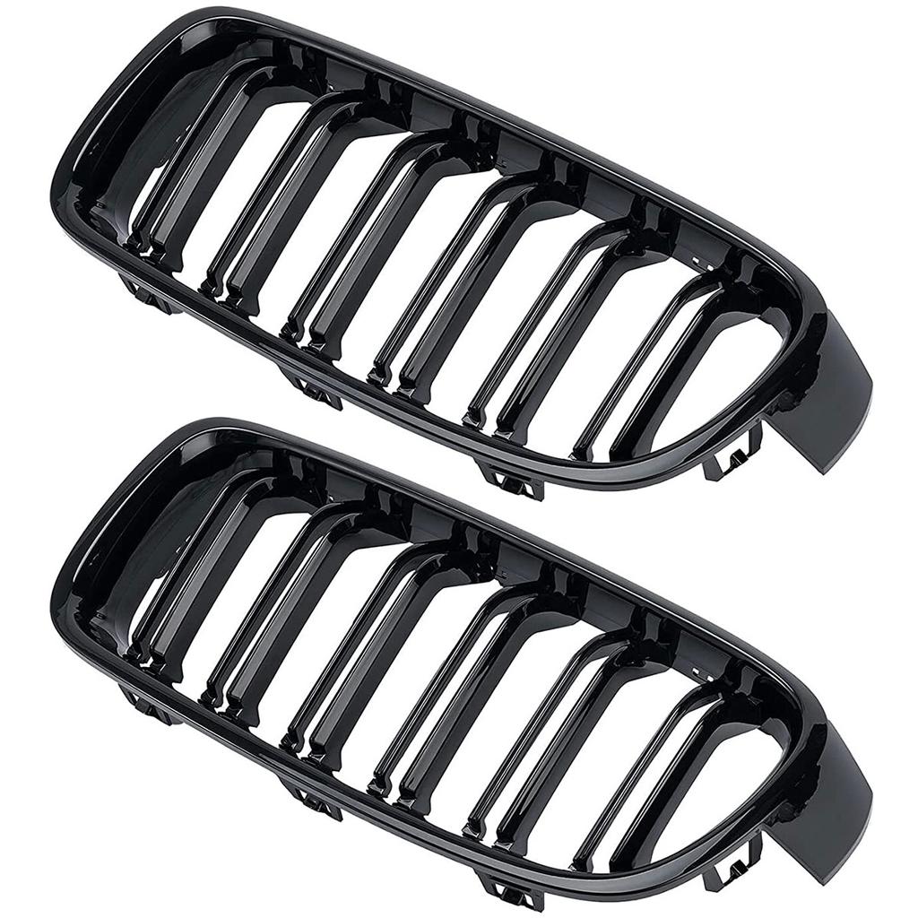 1Pair Front Grille Insert Trims for BMW 3 Series F30 F31 320i 328i 330e 2013~2019 Car Front Grille Decorative Trim Stripes Cover