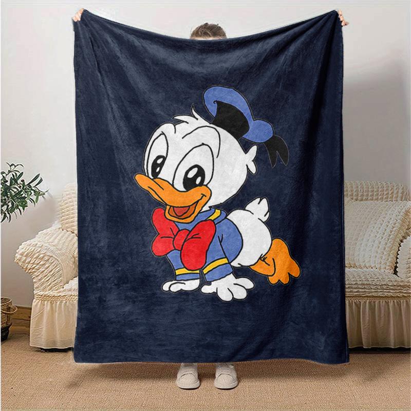 1pc, Donald Duck Cartoon Print Blanket Home Decor, Couch Throw, Outdoor, Gift for Friends, Flannel Blanket