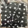 Y2K Black Polka Dot Rose Irregular Long Scarf - Sexy, Versatile Millennial Style for Bloggers