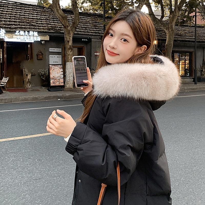 DAFIFY Women's Fashion Casual Fall Winter Solid Color Print Long Sleeve Jackets & Coats Down Coats
