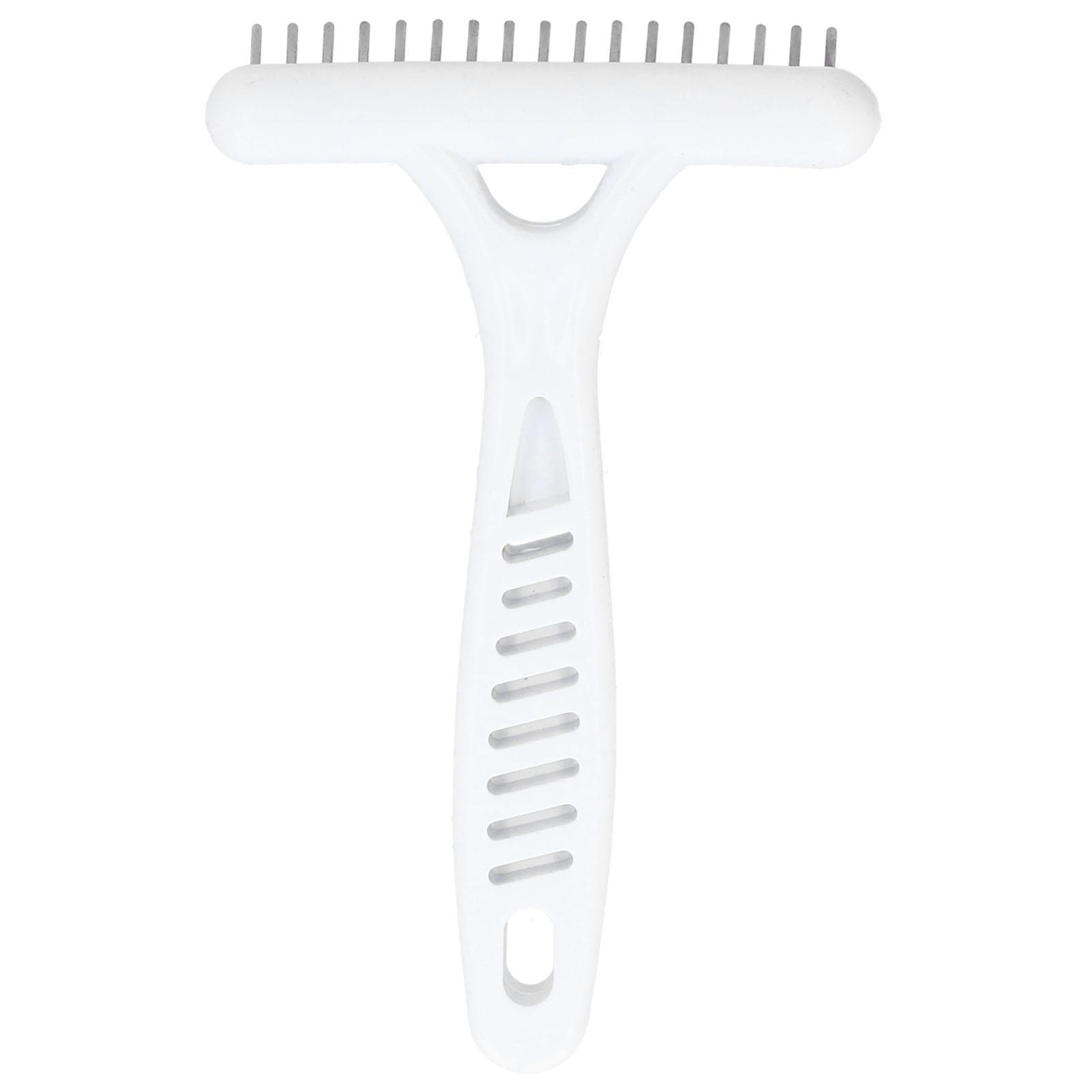 

Pet Double Row Rake Dog Deshedding Comb Undercoat Rake Pet Grooming Hair Removal Tool