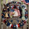 Patriotics Door Decoration Sign 4th of July Wreath for Front Door Hanger Memorial Day Wooden Hanging Sign Wood Plaque