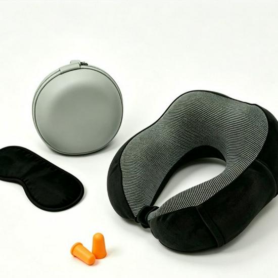 Slow Rebound Memory Foam U-Shape Neck Pillow for Travel