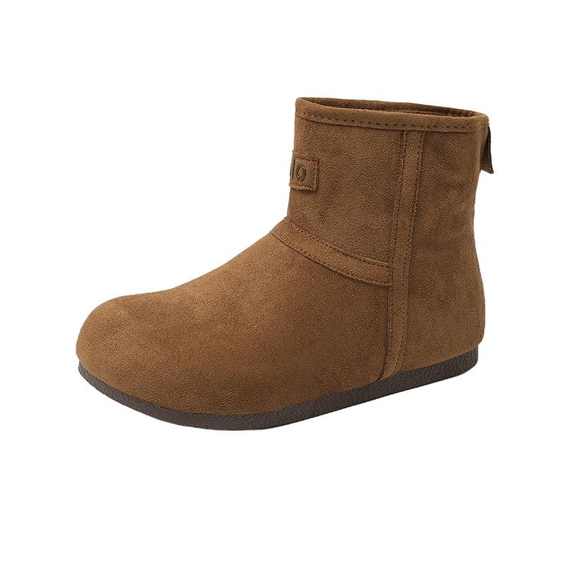 

Retro snow boots women s new one-pedal velvet warm non-slip short boots 35 жёлтый