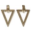 Triangle Rhinestone Earrings, Fashion Temperament Shiny Full Diamond Earrings Accessories Women'S Earrings