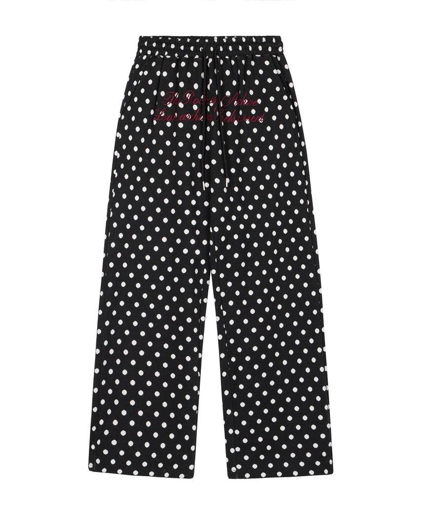 Rock Cake Dots String 2Way Jogger - Black