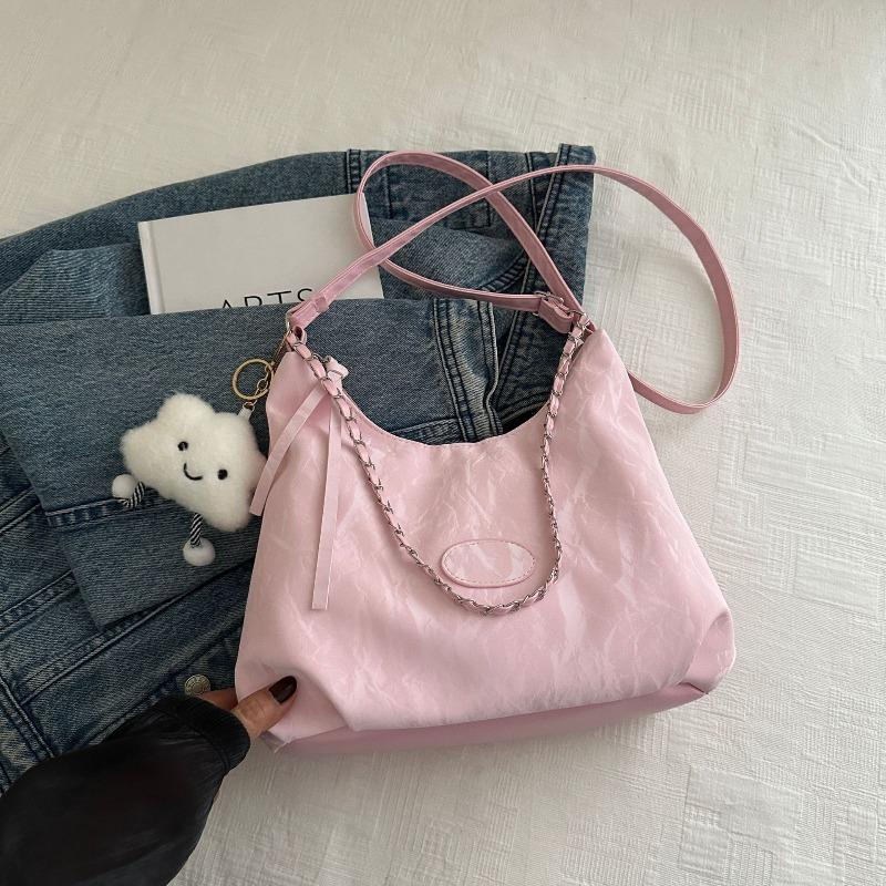 Casual student soft surface large-capacity bag women's new summer chain commuter bag fashionable shoulder messenger bag