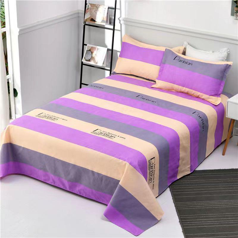 Cotton Dormitory Bedding Set: 3-Piece Quilt Cover and Single Sheet for Student Single Bed.