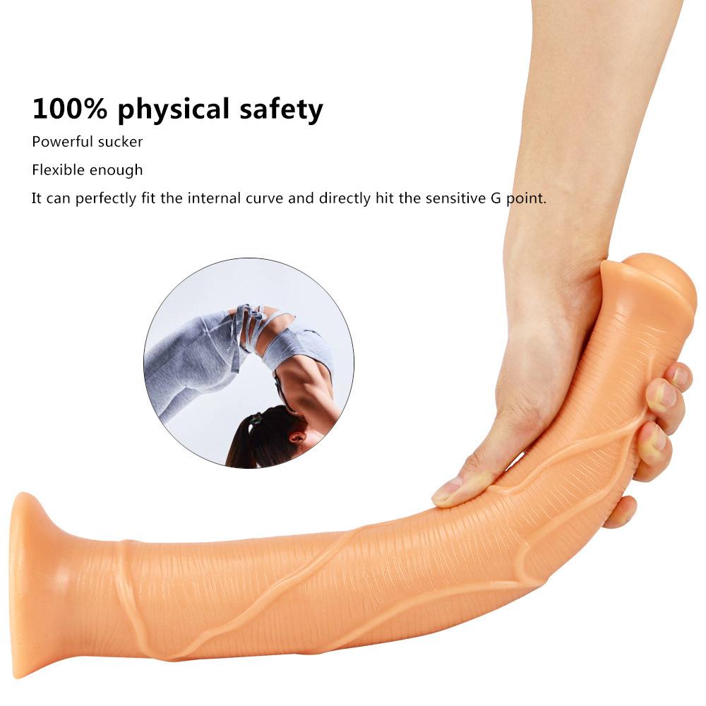 17-Zoll-Hengst-Penis, supergroß, dick, Simulationstier-Penis, weiblich, Hinterhof, männlich, Chrysantheme, Anal-Masturbationsgerät