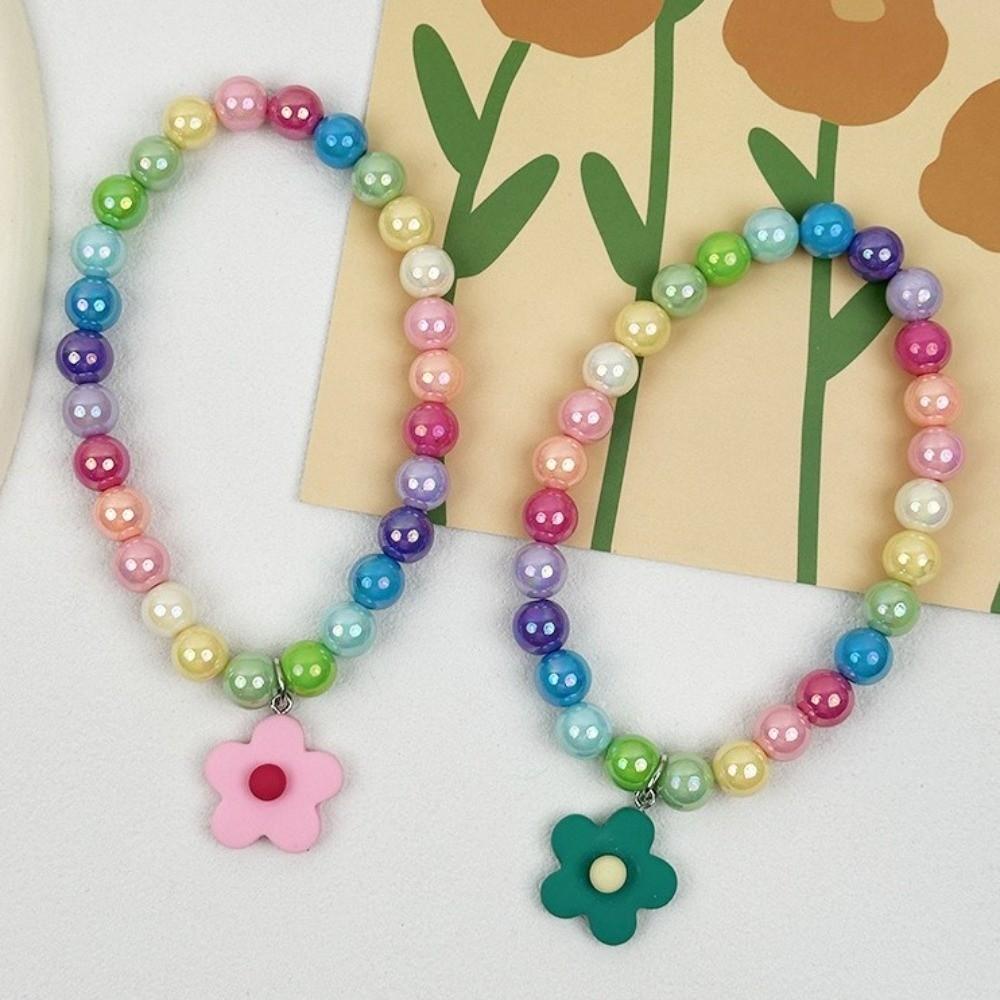 Adjustable Beaded Cat Necklace Flower Pendant Dog Cat Pet Collar Pet Costume Accessories