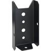 4Pack 2x4 Deck Railing Brackets, 18-Gauge Steel Black Powder Coated Fence Rail Connectors for Wood Post, Indoor Outdoor Use, Screws Not Included