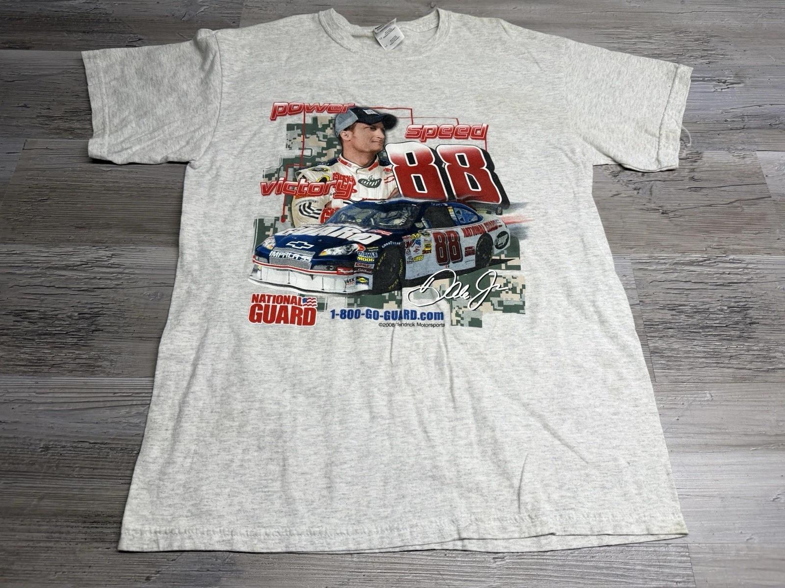 Vintage 2008 Dale Earnhardt Jr. #88 National Guard Nascar Power T-Shirt Medium 2XL