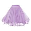 Síťovaná tylová sukně s elastickým pasem Jednobarevná třívrstvá princezna sukně Cosplay Svatební večírky