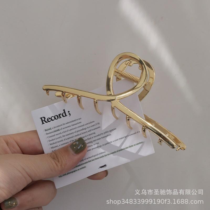 2021 Elegant Gold Silver Geometric Metal Hair Claw Vintage Hair Clips and Headband Women s Fashion Hair Accessories