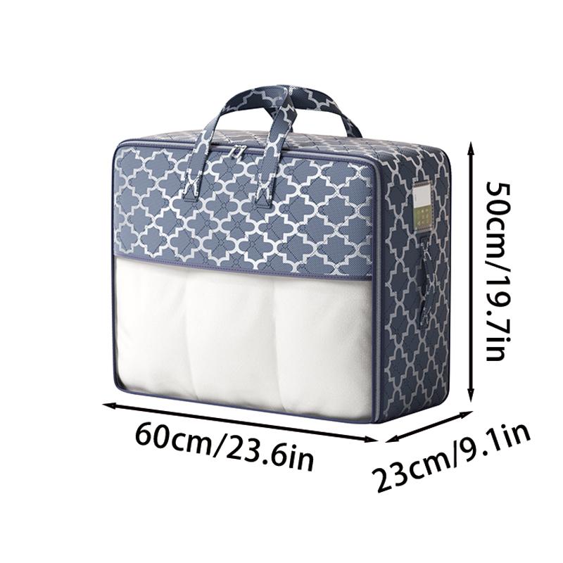 

Сумка для хранения одежды большой вместимости Пылезащитный мешок Органайзер для гардеробной комнаты Сумка для хранения одеяла и стеганого одеяла Сумка для хранения под кроватью синий